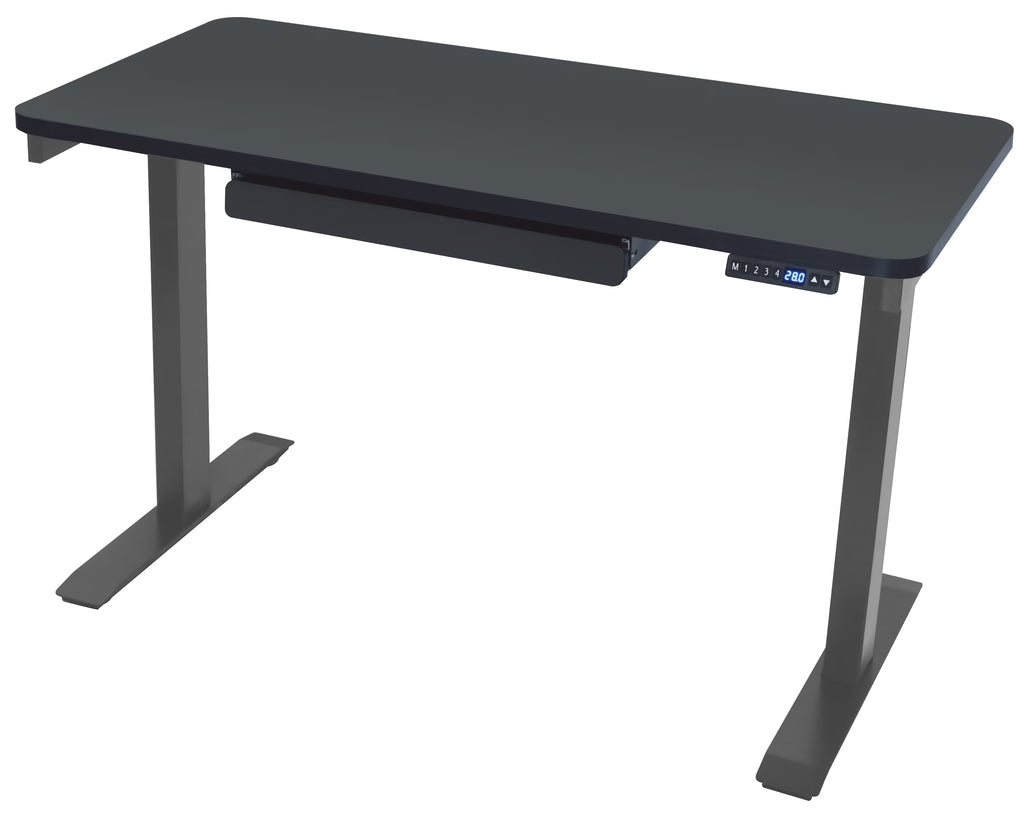Bureau assis-debout électrique noir Motionwise, 24?x48, réglable en hauteur de 28 à 48 avec 4 hauteurs préréglées et port de charge USB, plusieurs couleurs
