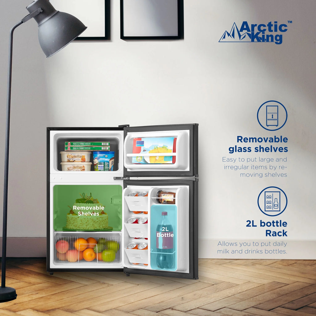 Mini-réfrigérateur Arctic King de 3,2 pi³, à deux portes avec congélateur, en acier inoxydable, certifié Energy Star