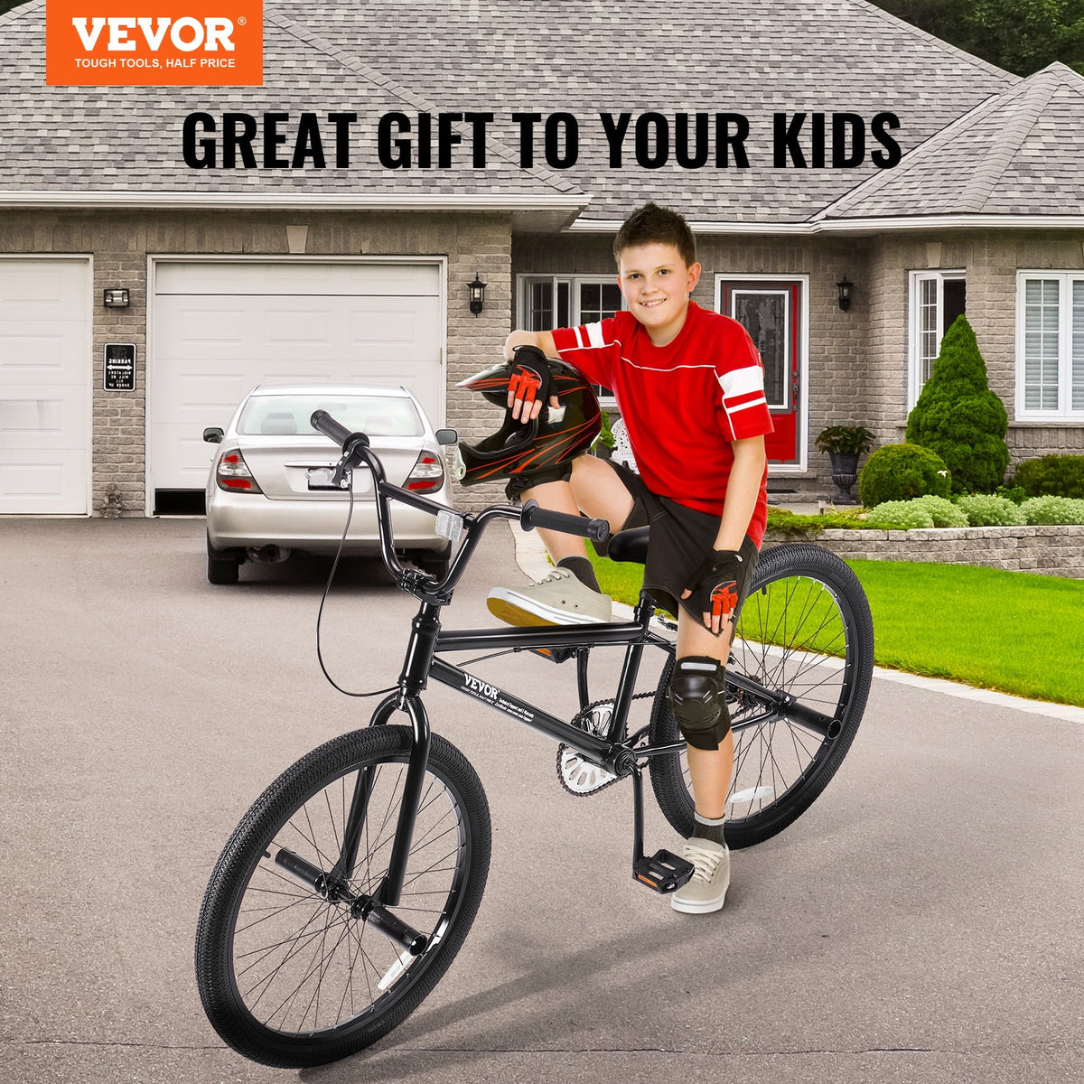 Vélo BMX VEVOR, vélo freestyle à roues de 24 pouces, vélo de course BMX avec 4 pegs, convient aux cyclistes débutants et confirmés, vélo BMX pour adolescents, adultes, hommes et femmes, cadre robuste en acier Hi-Ten, facile à assembler