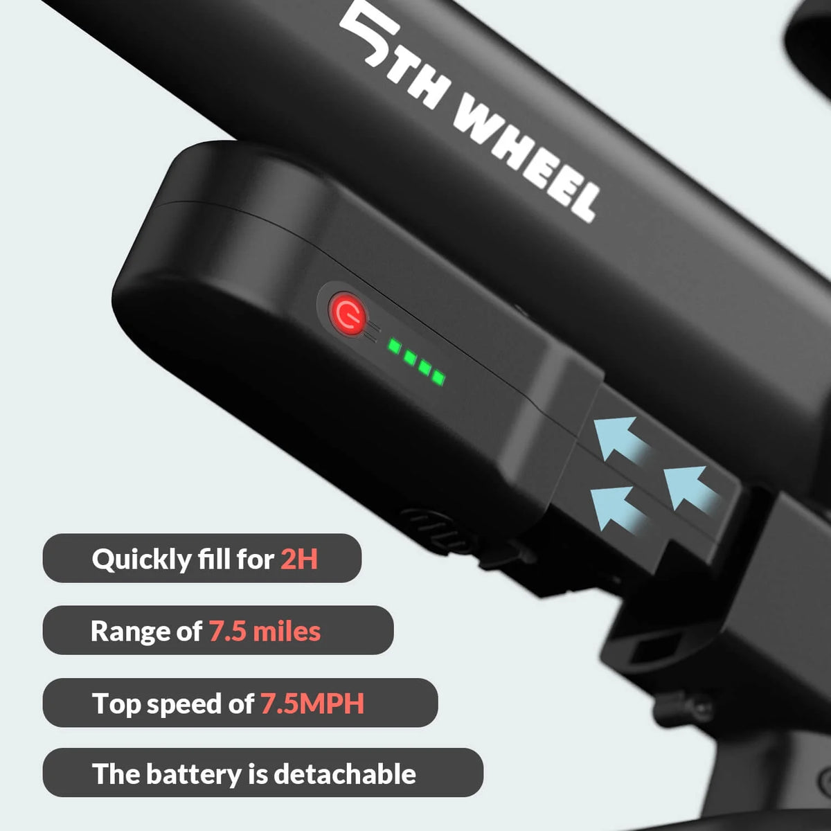5Th Wheel KB09 Vélo d’équilibre électrique 150W pour enfants, noir - Pneu gonflable de 12 pouces avec double frein