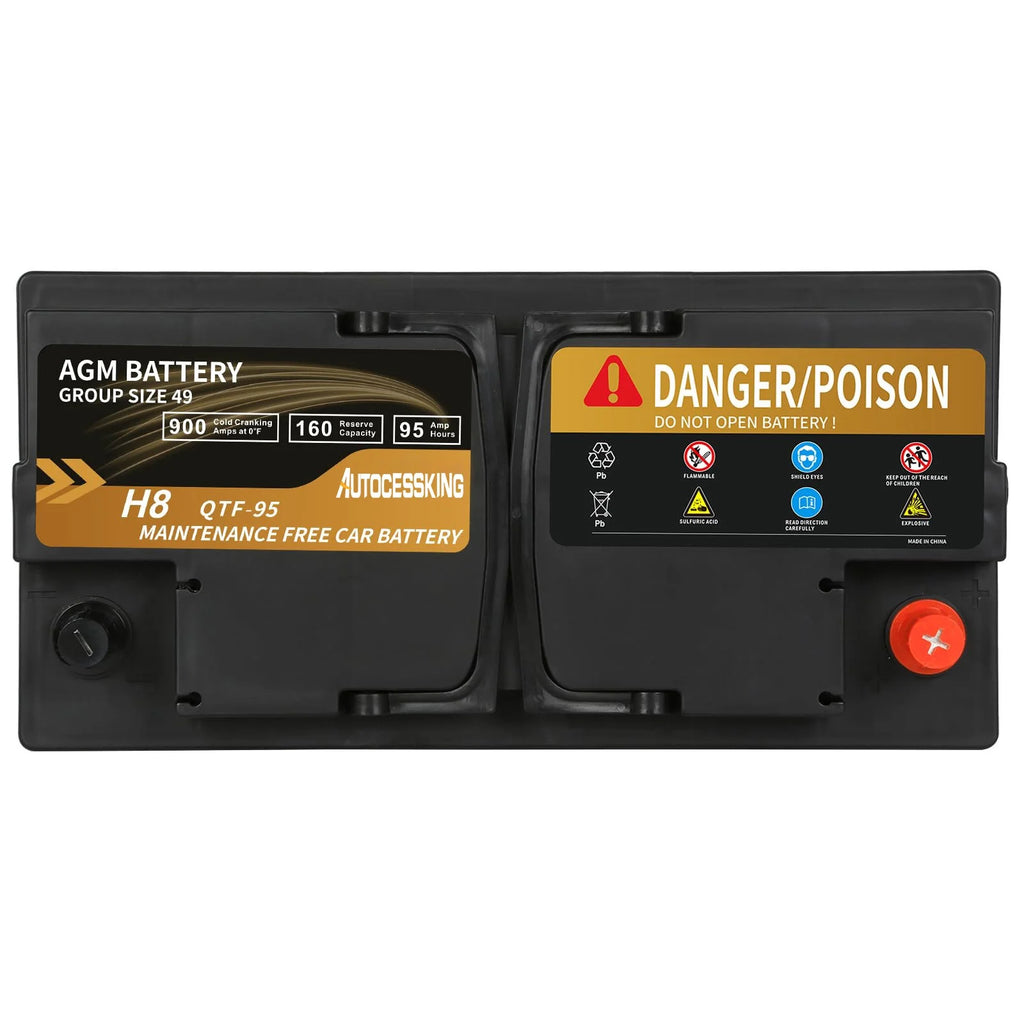 Batterie AGM Autocessking Platinum, batteries rechargeables automobiles groupe 47 pour voiture, 12V H5 680CCA 60Ah 100RC