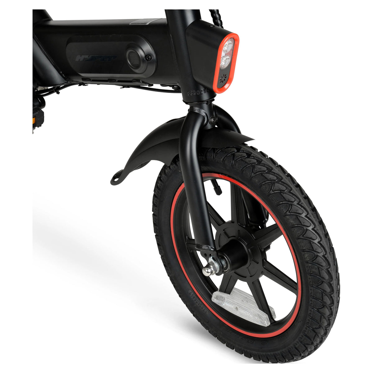 Vélo électrique compact et pliable Hyper Bicycles 14 36V avec accélérateur, moteur de 350W, âge recommandé : 14 ans et plus