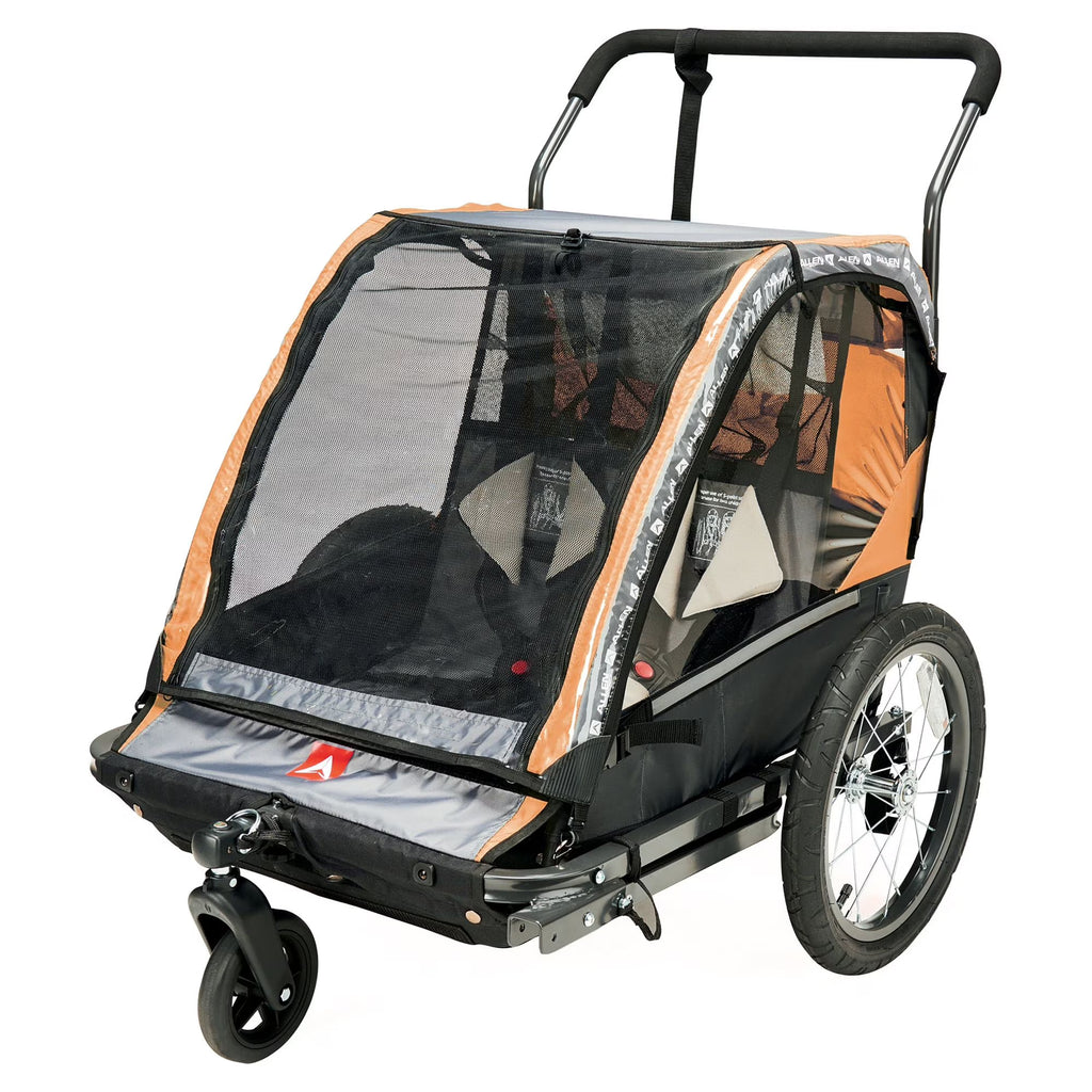 Remorque de vélo et poussette pour 2 enfants Allen Sports Deluxe, modèle AS2, verte