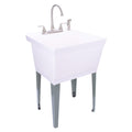 Évier utilitaire Tehila de 19 gallons avec robinet de cuisine haut de gamme en acier inoxydable 6501