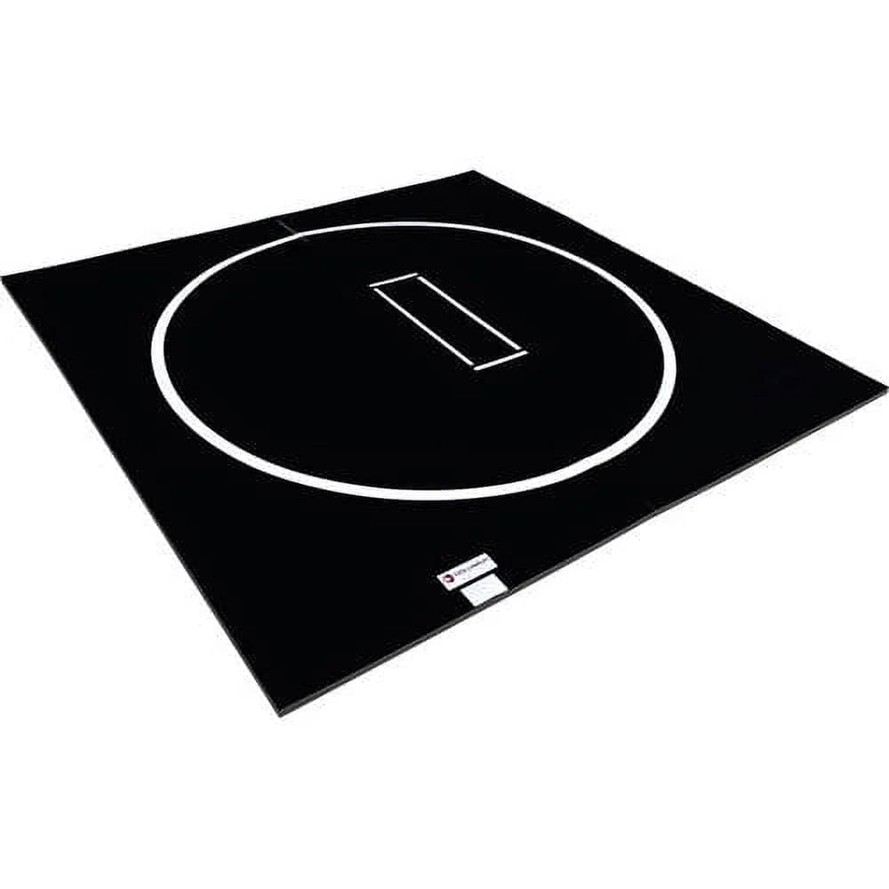 Tapis de lutte Dollamur 10'x10', noir, gymnastique, avec cercles