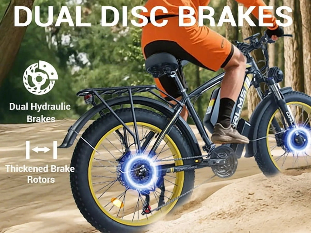 Peak 5000W-Electric-Bike for Adults-Men, Dual-Motor-Ebike 50MPH-Hunting-Ebike, 60V 25AH Long Range Dirtbike, 26 x 4.0 Fat-Tire-Electric-Bicycle,AWD 21-Speed Mountain Bike for Off-Road Snow Sand