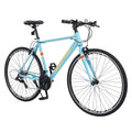 Vélo de route hybride Redfire, 21 vitesses avec manettes Shimano, roues 700C, cadre en aluminium de 21 pouces, vélo de route urbain pour adultes hommes et femmes (vert menthe)