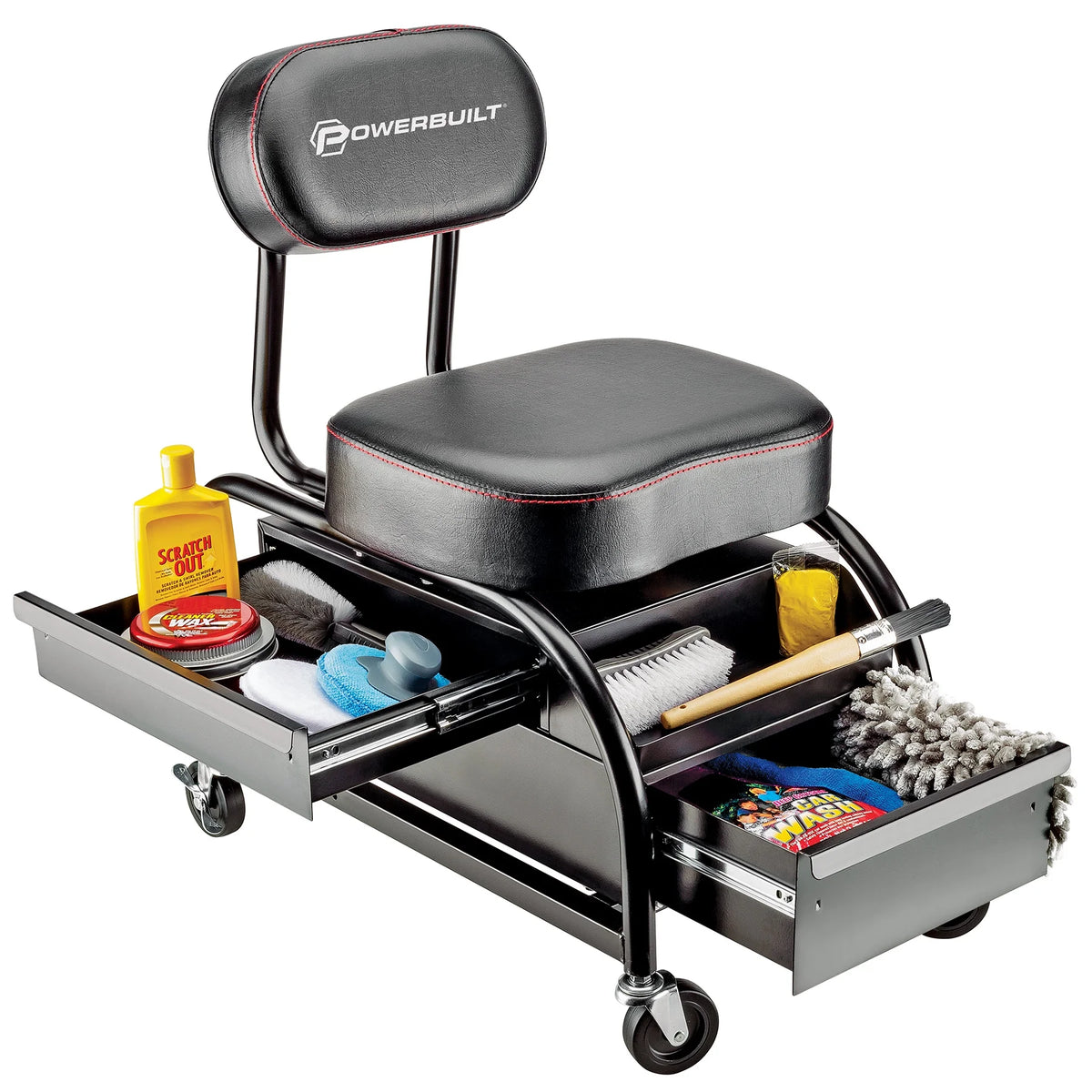 Siège à roulettes pour esthethique automobile Powerbuilt Professional - 240299