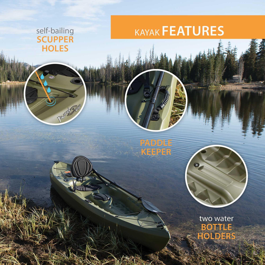 Kayak de pêche Lifetime Tamarack Angler 10 pi, Volcano Fusion (91340)