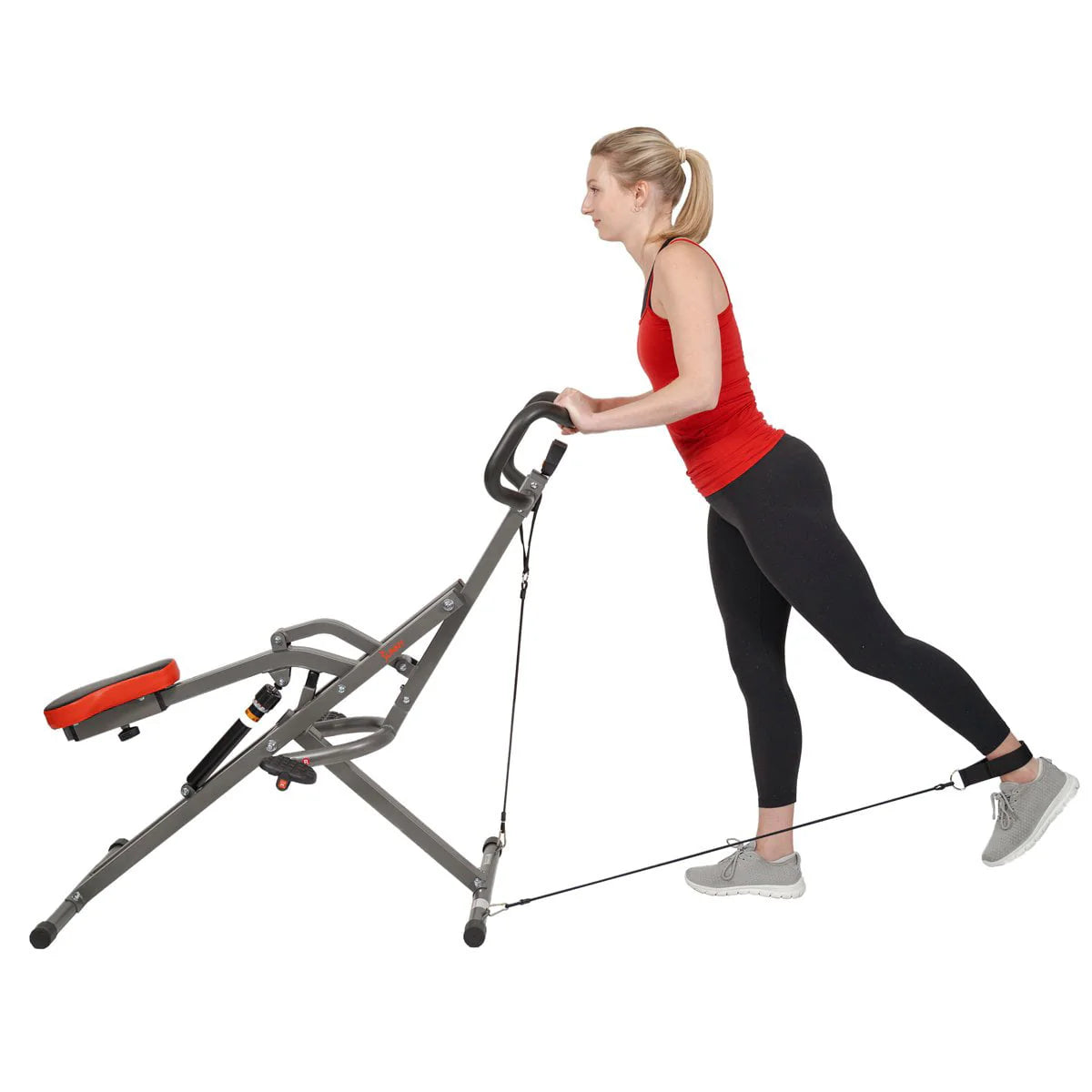 Sunny Health & Fitness Row-N-Ride PRO Appareil d’assistance aux squats pour un entraînement complet des fessiers, des cuisses et des jambes, SF-A020052
