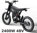 Moto électrique Ridingtimes GT73 2400W 48V 18.2AH*2 VÉLO électrique avec pneus 25 écran numérique Acier au carbone,NOIR