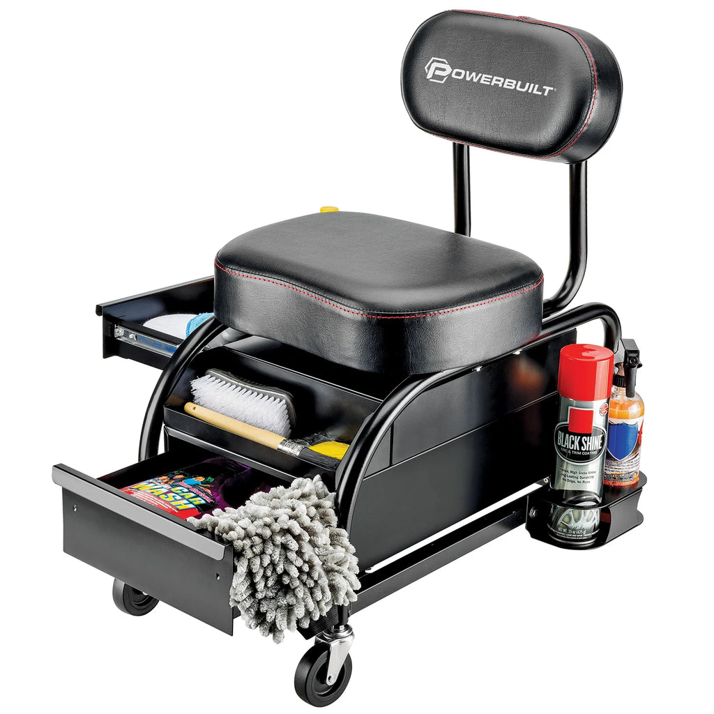 Siège à roulettes pour esthethique automobile Powerbuilt Professional - 240299