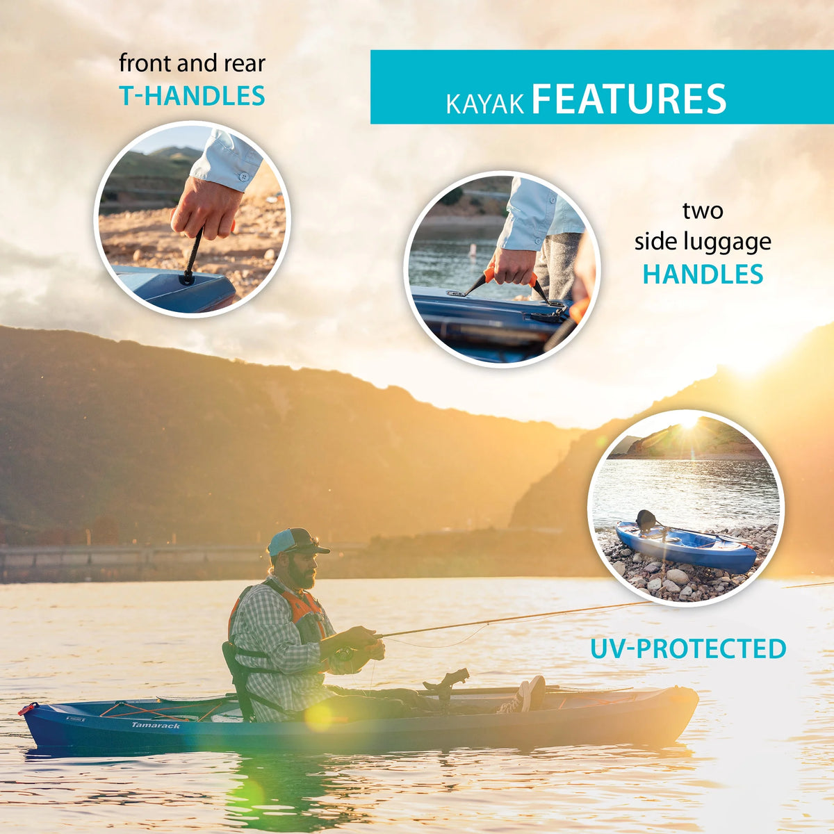 Kayak de pêche Lifetime Tamarack Angler 10 pi, Volcano Fusion (91340)
