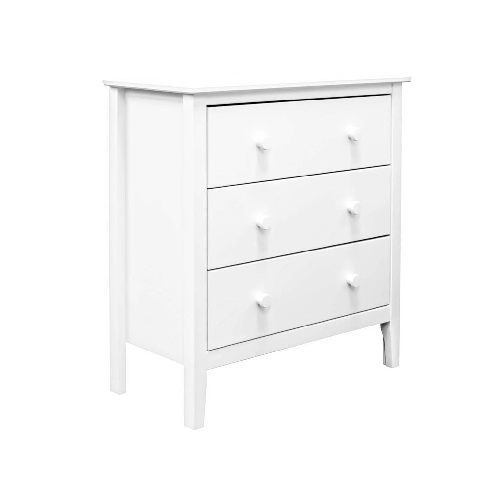 Commode Adeptus Easy Pieces en bois massif à 4 tiroirs - Blanc