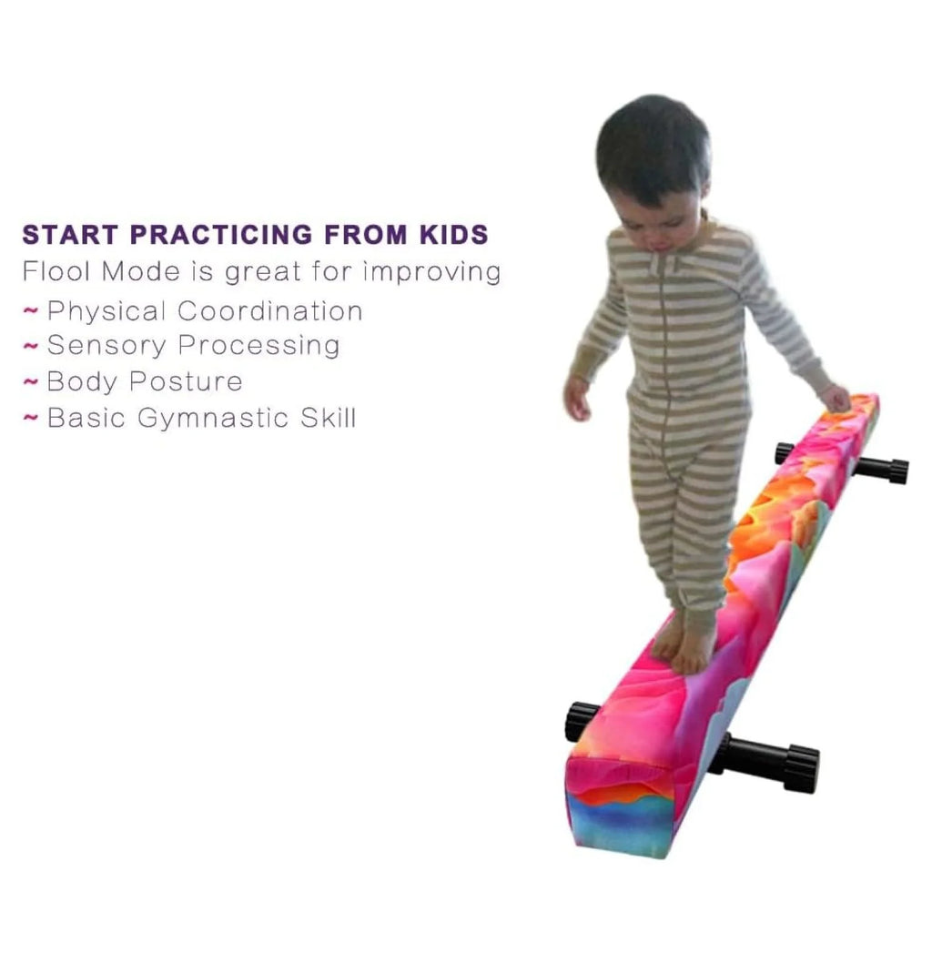 Poutre de gymnastique réglable et pliable de 8 pieds, équipement de musculation à domicile, montage et rangement faciles, aucun outil requis, pour l’entraînement des enfants et des filles
