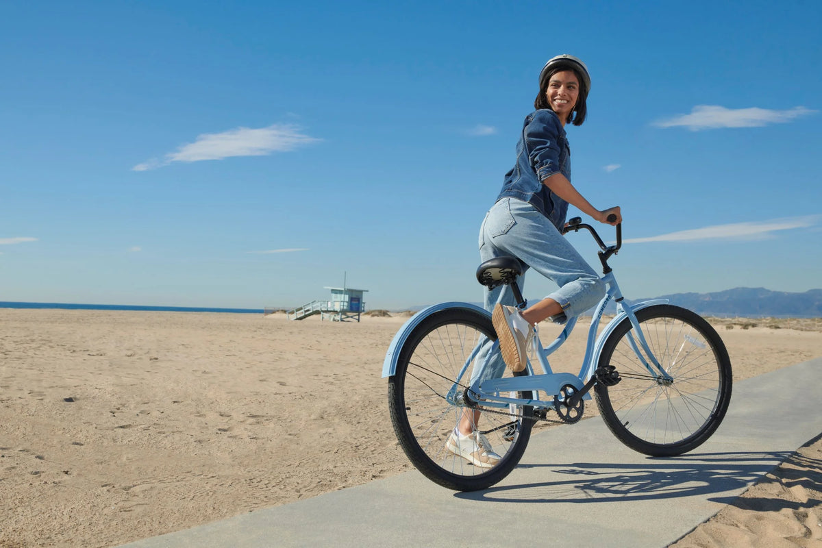 Vélo 26 Concord Pacifica Cruiser, Convient aux cyclistes de 1,58 m à 1,78 m et plus, Adulte, Unisexe, Bleu clair