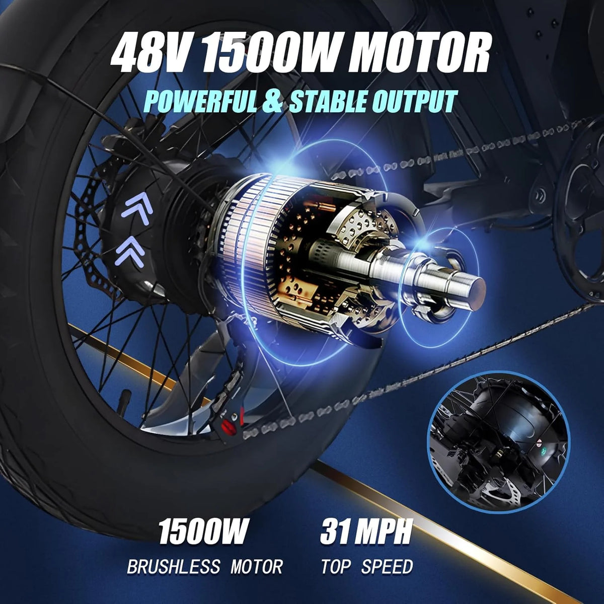 Vélo électrique AKEZ Kingkong 3000 W Peak 1500 W, moto tout-terrain électrique 31 mi/h pour adultes, VTT électrique 48 V 41 A avec double batterie amovible, pneus larges de 20 pouces, 7 vitesses, freins hydrauliques
