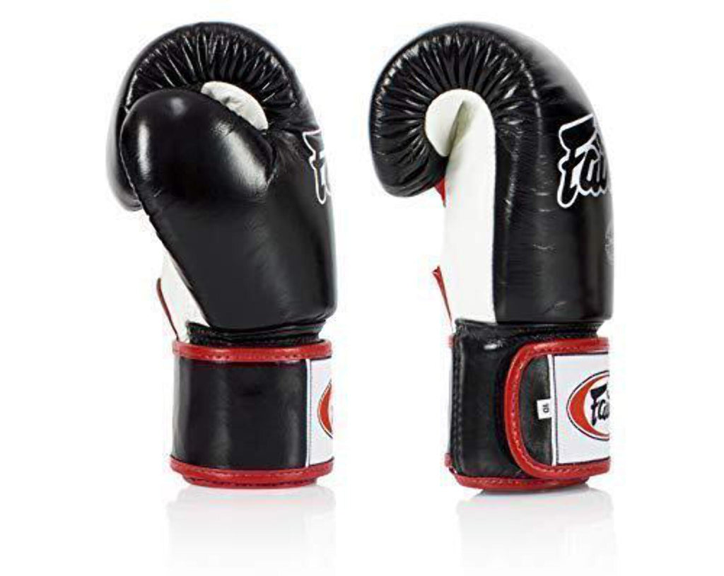 Gants de boxe de Muay Thaï Fairtex BGV1 Noir/Blanc/Rouge