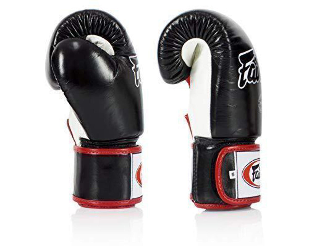 Gants de boxe de Muay Thaï Fairtex BGV1 Noir/Blanc/Rouge