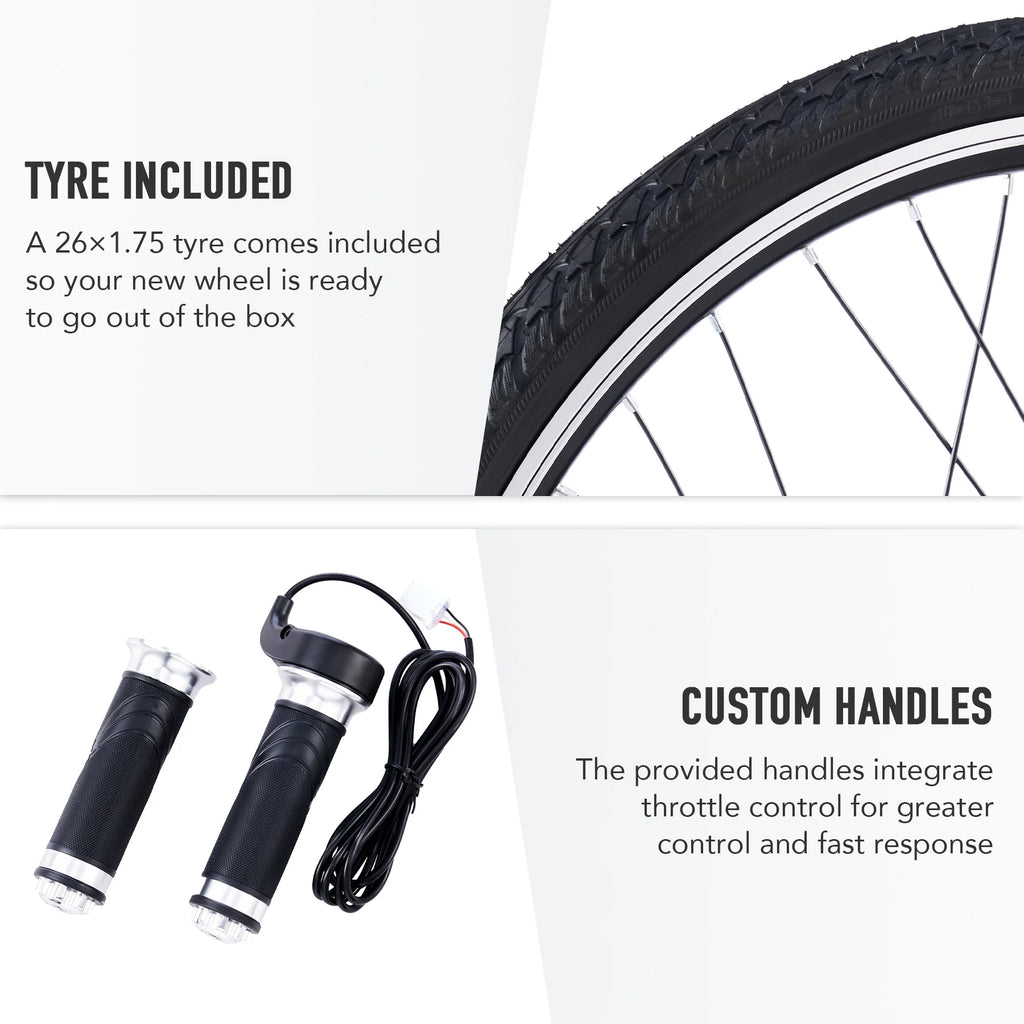 Kit de conversion de vélo électrique Viribus pour roue arrière 26, moteur-roue 1000 W, écran LCD, kit DIY pour vélo électrique