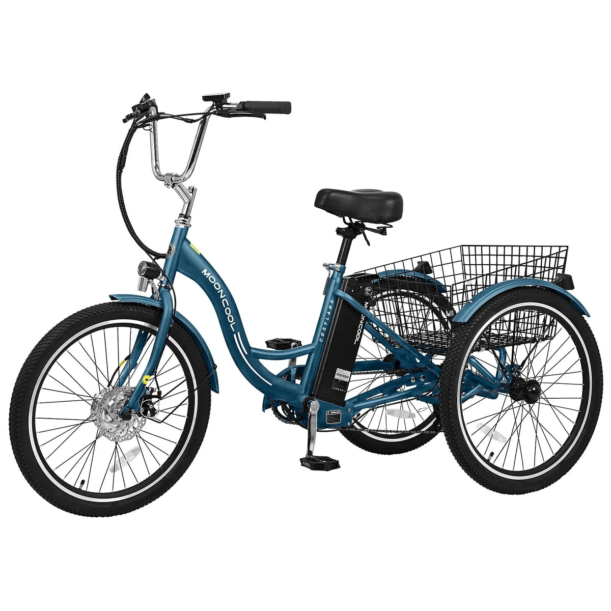 Tricycle électrique Lilypelle, vélo motorisé à 3 roues avec moteur de 350 W, batterie au lithium 36 V 10,4 Ah, certifié UL, triporteur électrique 24 pour adultes, vélo électrique à trois roues