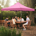 Ainfox Tente de réception pop-up robuste 10' x 10', Gazebo pliant instantané d'extérieur, Tente d'ombrage, Rose