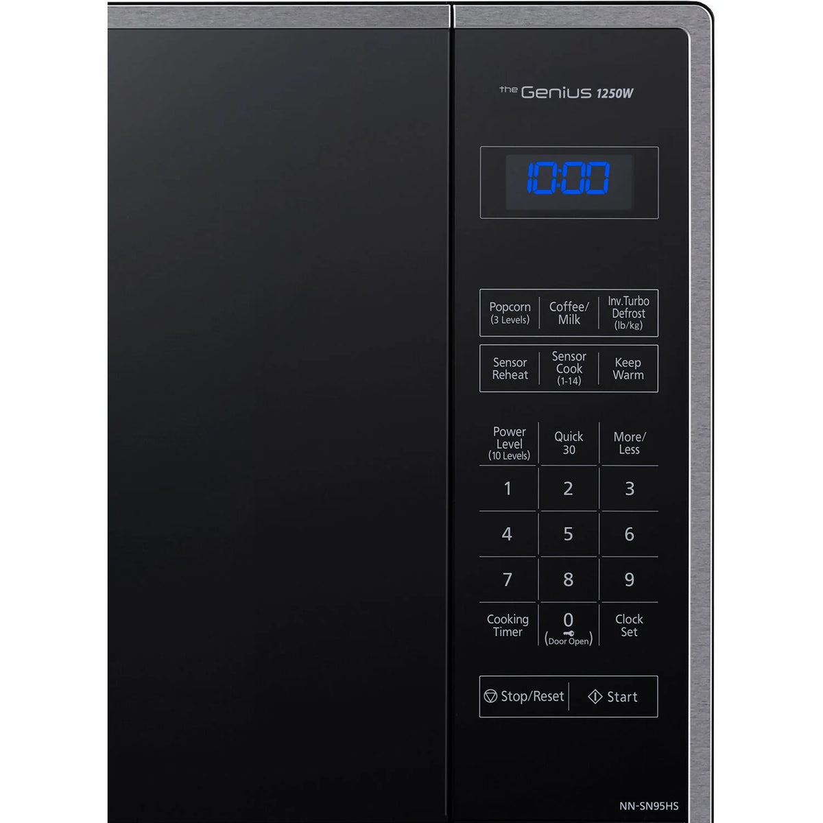 Panasonic 2,2 pi³ 1250 W Micro-ondes de comptoir avec technologie Inverter, Acier inoxydable NN-SN95HS