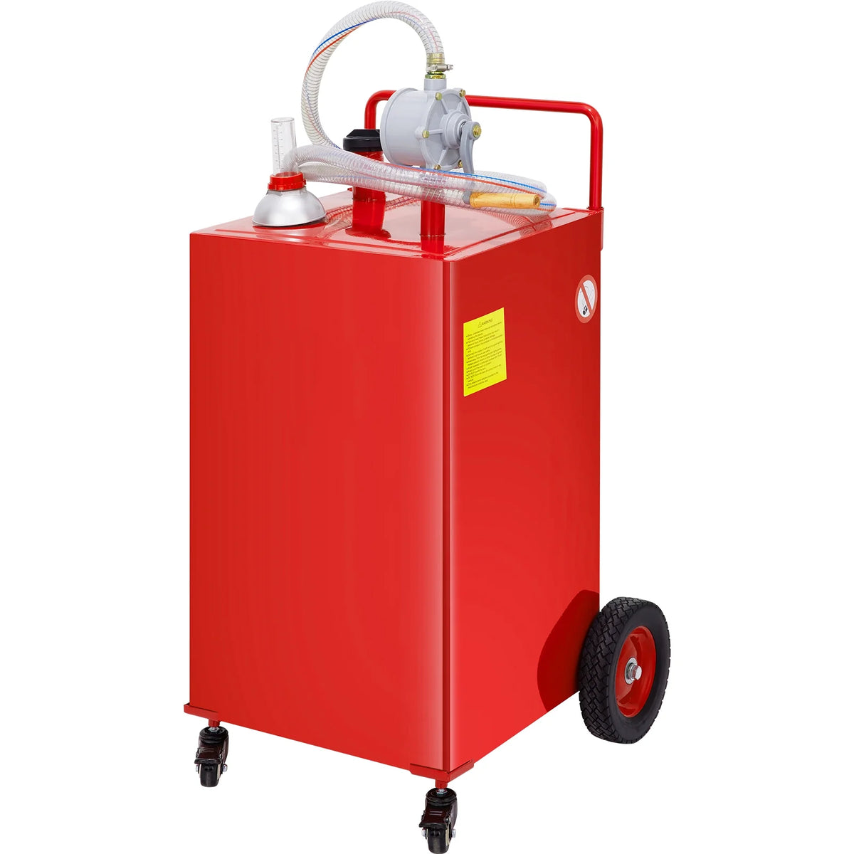 SKYSHALO, Bidon de carburant essence diesel de 30 gallons avec pompe de transfert manuelle rouge