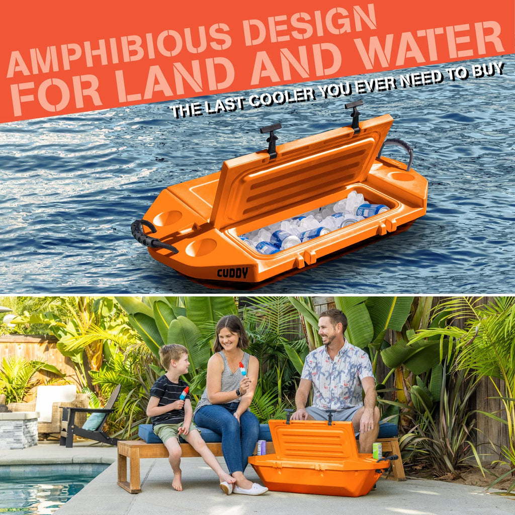 Cuddy Glacière Flottante et Rangement Sec pour Bateau - 40QT - Conception Rigide Amphibie, Marine