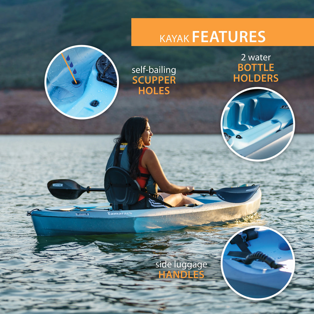 Kayak de pêche Lifetime Tamarack Angler – Lot de 2 Arctic Fusion