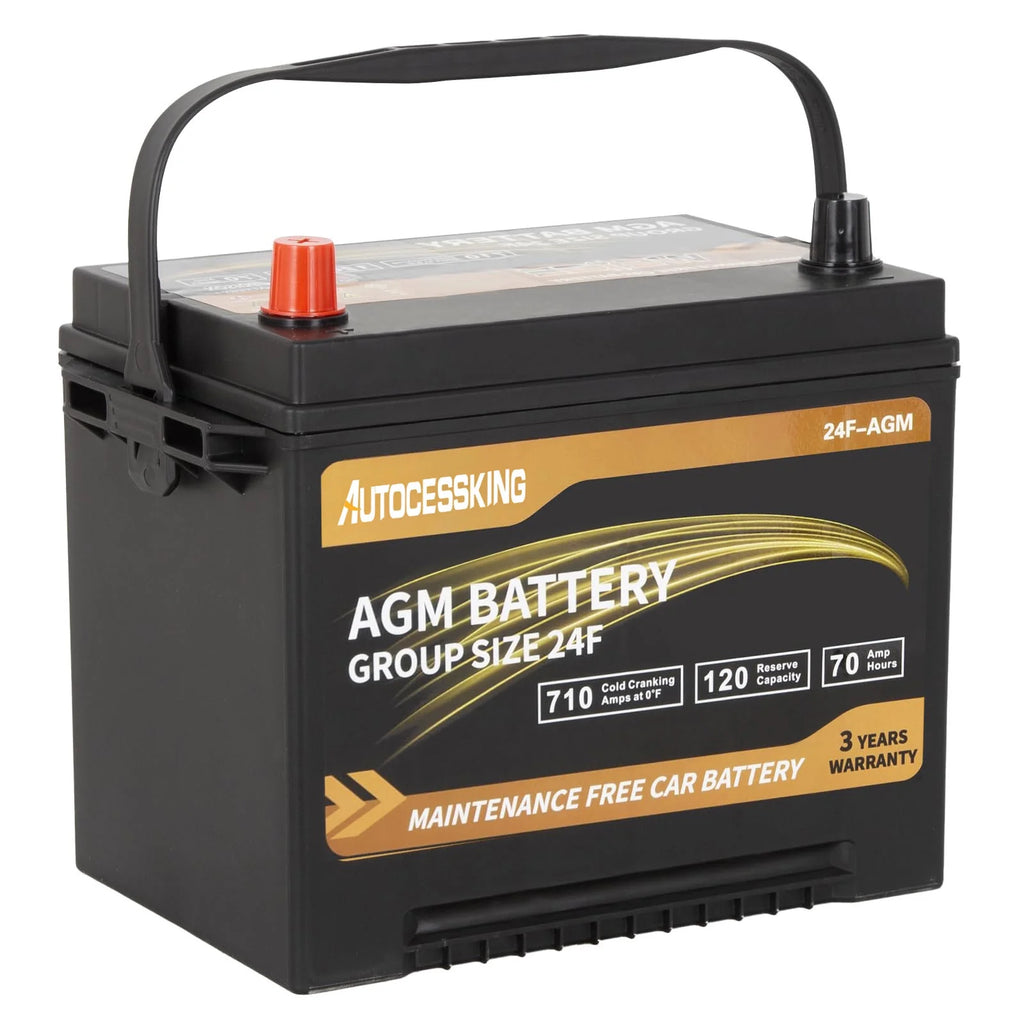 Batterie AGM Autocessking Platinum, batteries rechargeables automobiles groupe 47 pour voiture, 12V H5 680CCA 60Ah 100RC