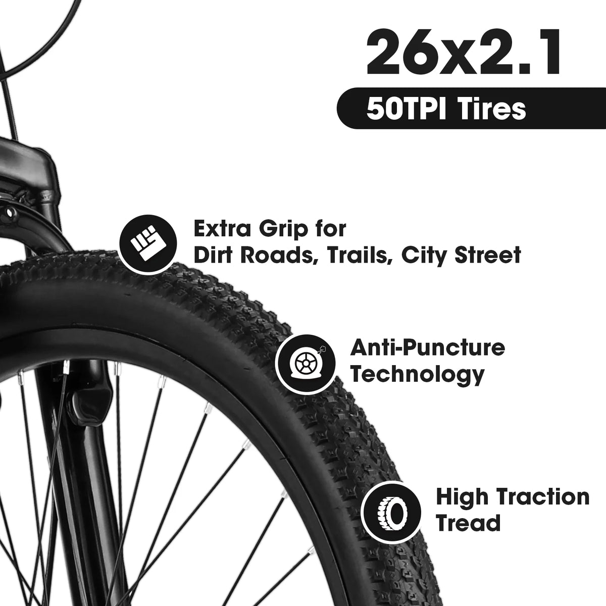 Vélo tout-terrain Ecarpat 26 pouces pour adultes et femmes, freins à disque doubles Shimano, 21 vitesses, suspension intégrale, pour trajets quotidiens et sport en plein air, plusieurs coloris