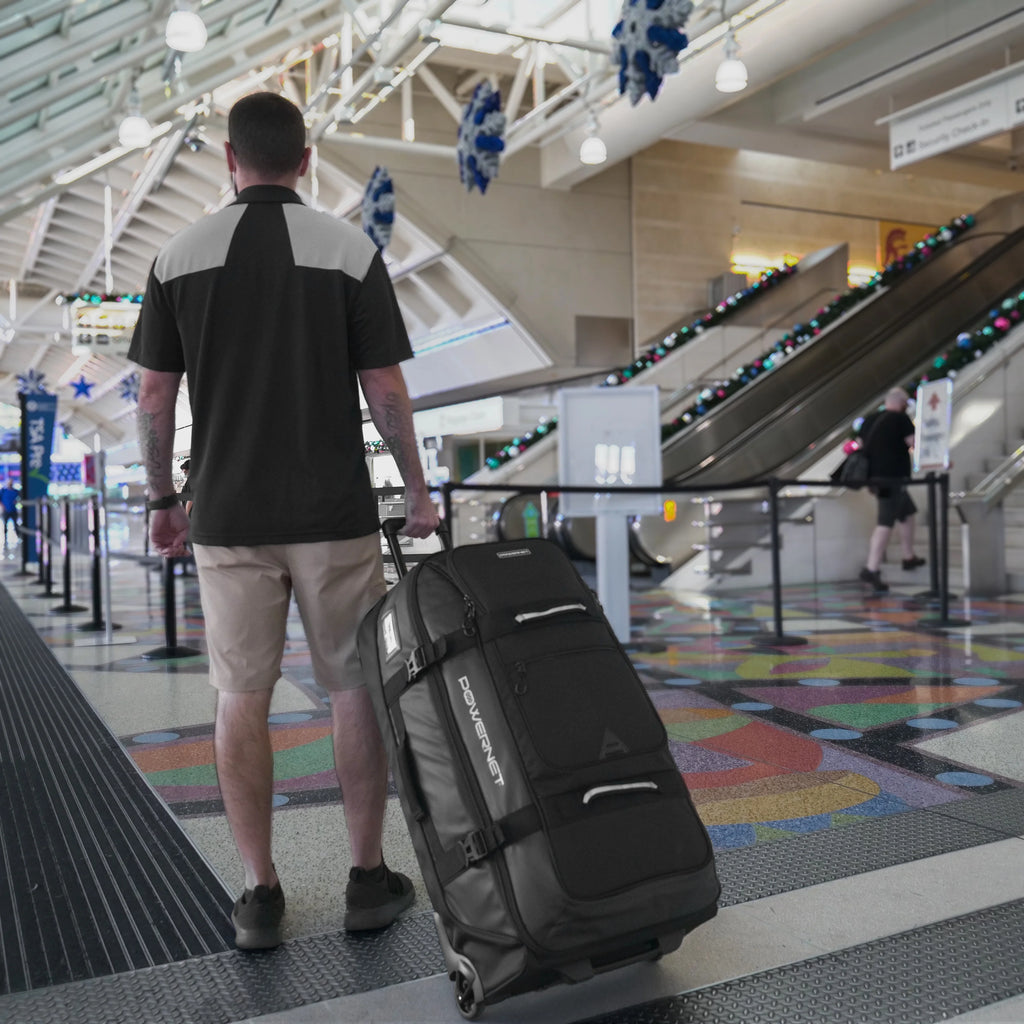 Sac polochon à roulettes PowerNet avec poignée, sac de voyage pour baseball, sac de baseball et de softball pour équipement de receveur, sac de baseball de voyage (petit | 110 L)