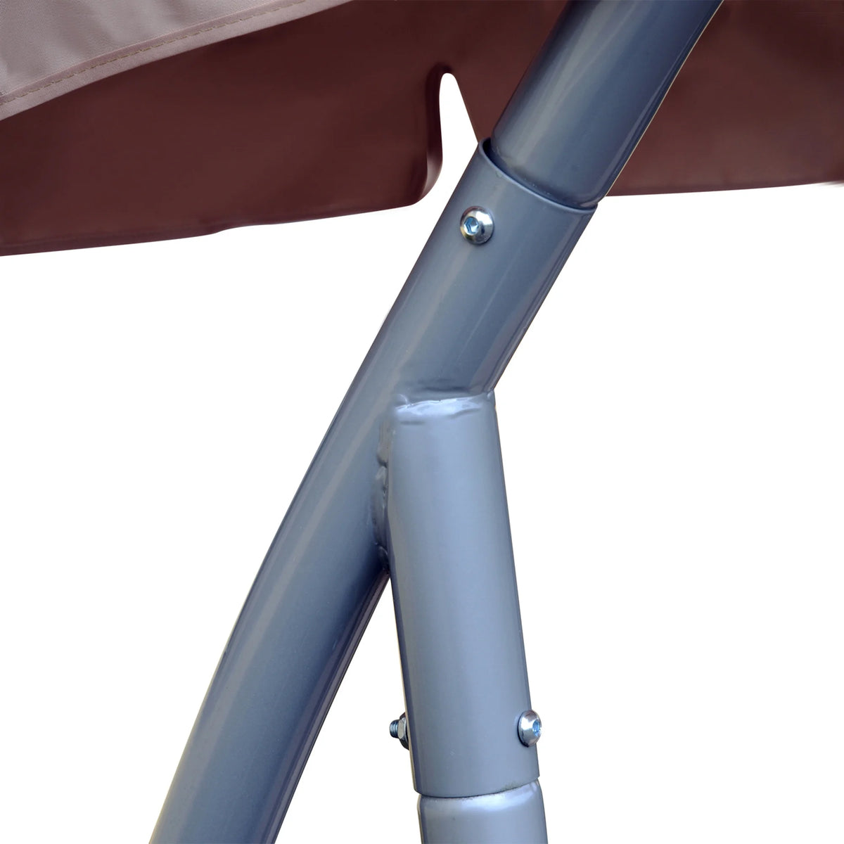 Balancelle de jardin Outsunny pour 3 personnes, balancelle de terrasse avec support et auvent réglable, banc-balancelle d'extérieur robuste pour adultes, noir