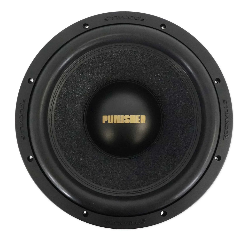 Caisson de basses pour voiture Rockville Punisher 12D2 12 5600w Peak Double sub 2-Ohm 1400w RMS Certifié CEA