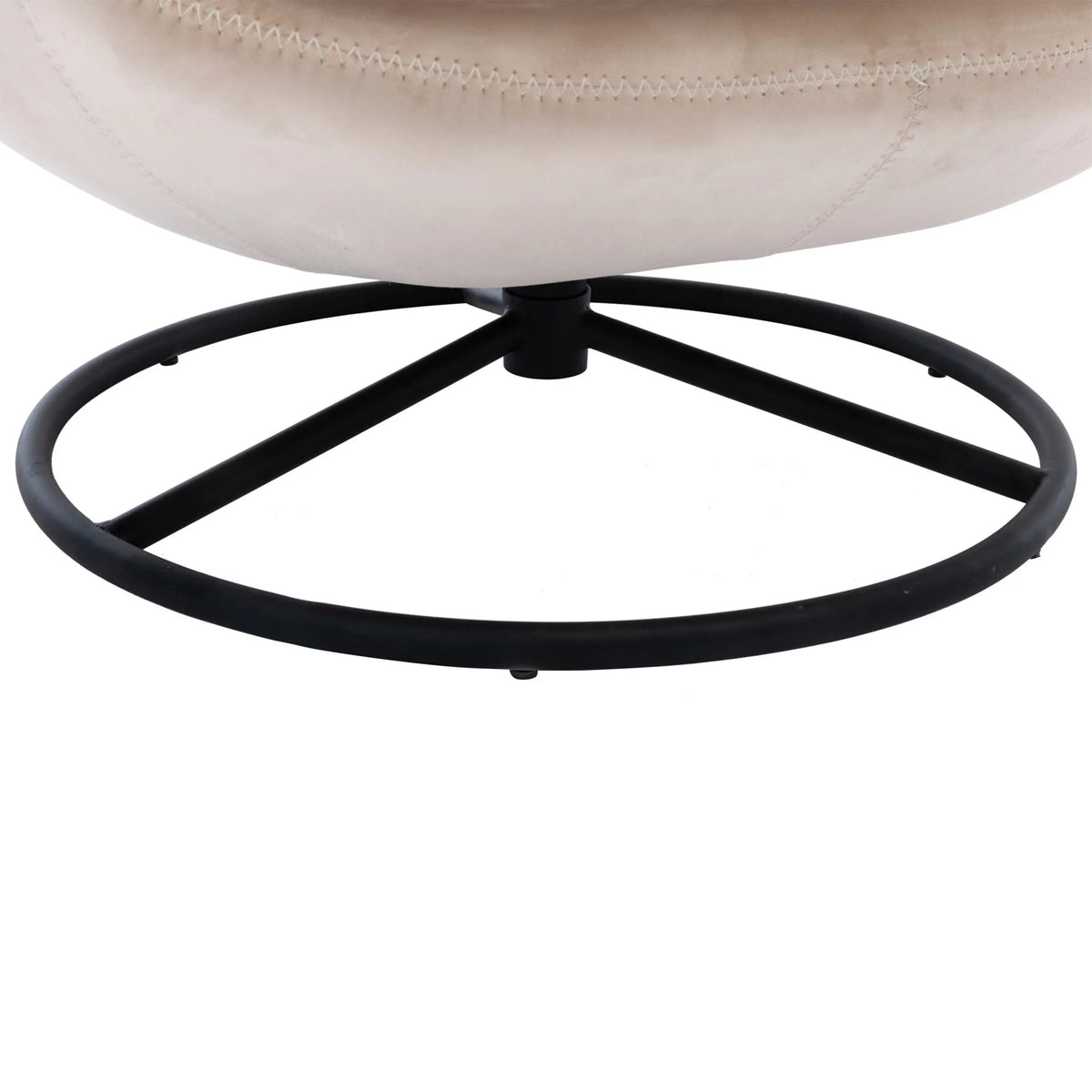 Fauteuil d'appoint pivotant en velours avec pouf, fauteuil méridienne moderne avec structure en métal et repose-pieds, fauteuil confortable pour la lecture, salon, chambre, bureau, bleu