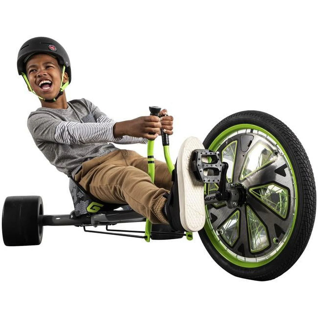 Tricycle Huffy Green Machine à 3 roues de 20 pouces, vert et gris