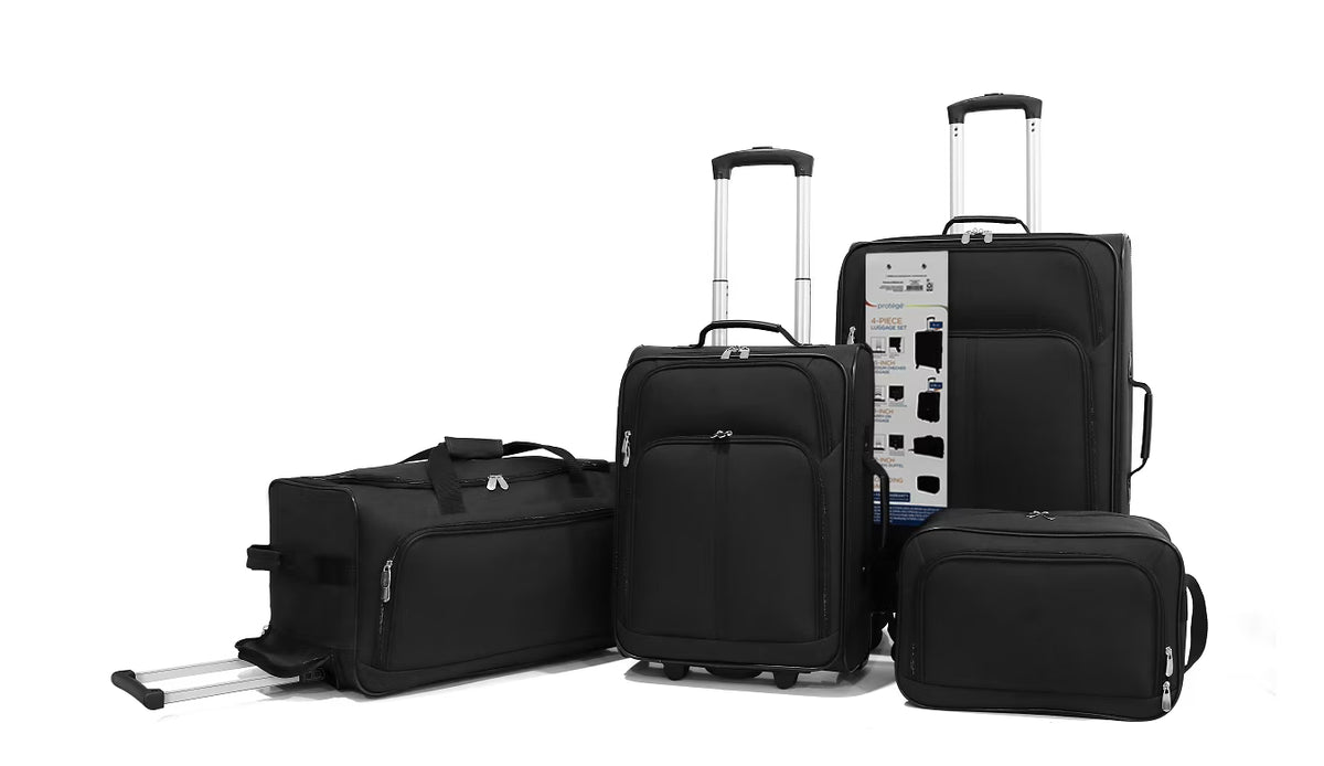 Ensemble de 4 valises souples Protege, noir