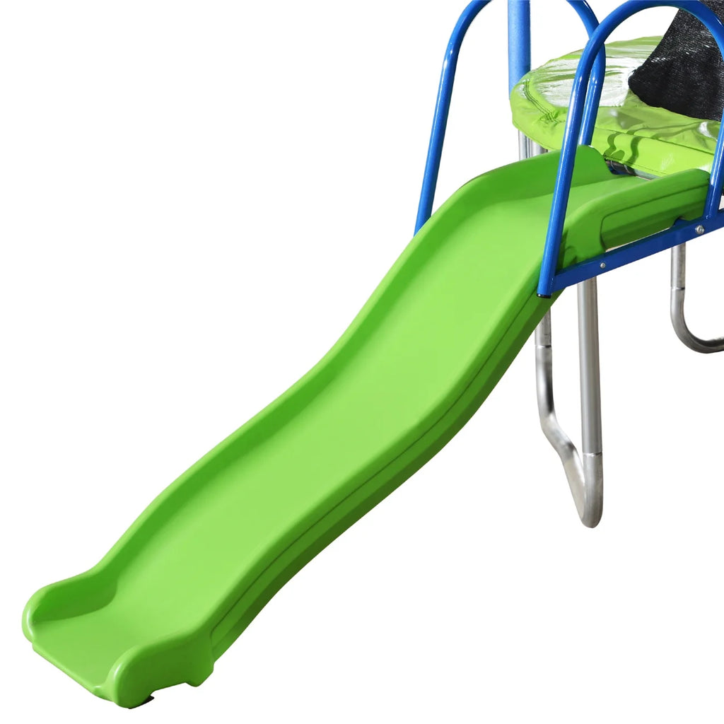 Trampoline de 12 pieds pour enfants et adultes, trampoline de loisir avec toboggan, balançoire, panier de basket et filet de protection, capacité de 600 lb pour 4 à 5 enfants