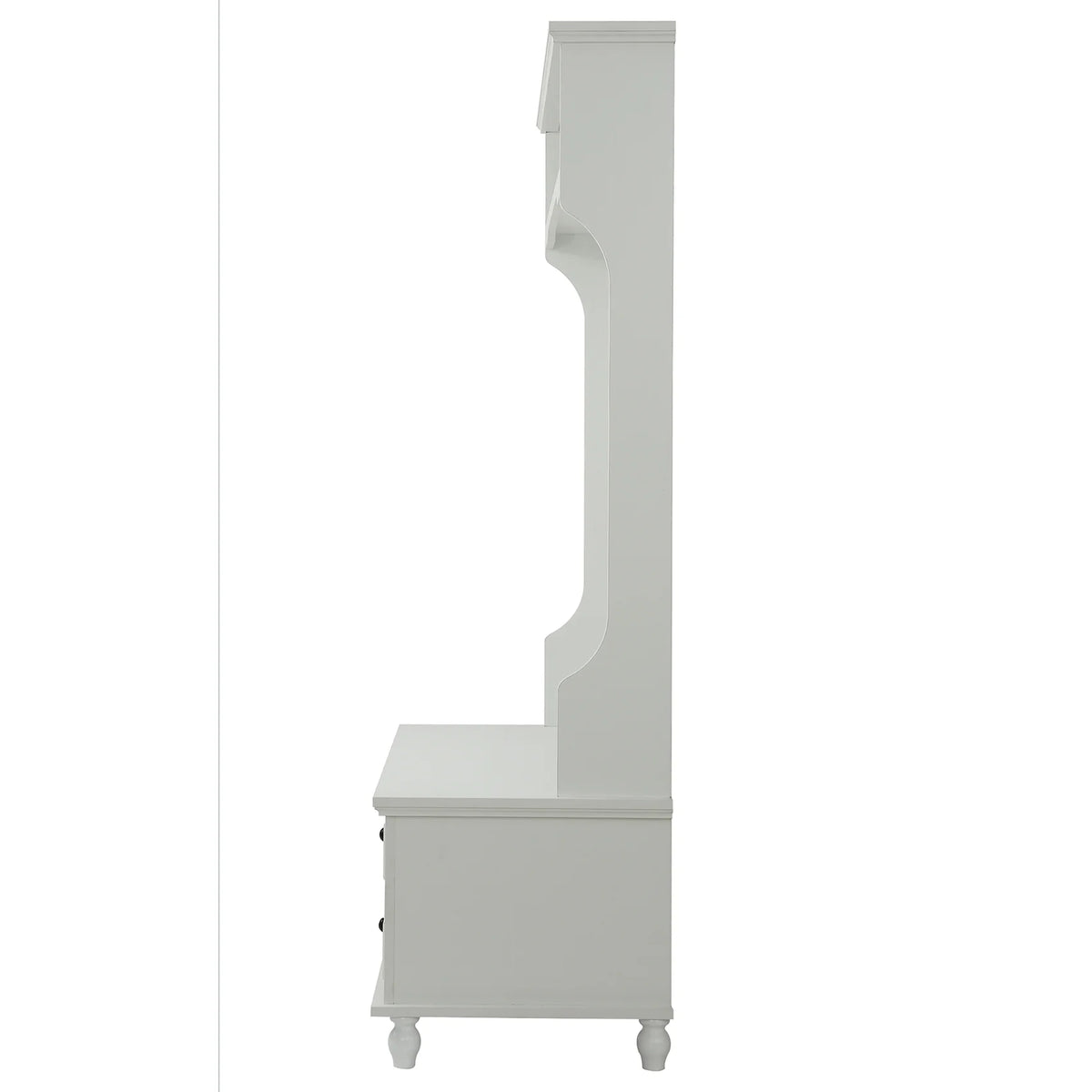 Vestiaire d’entrée avec banc rembourré et patères, banc d’entrée avec 3 crochets, 3 étagères ouvertes, 2 tiroirs et placards de rangement, banc de vestibule avec rangements et crochets pour entrée, vestibule ou couloir (beige)