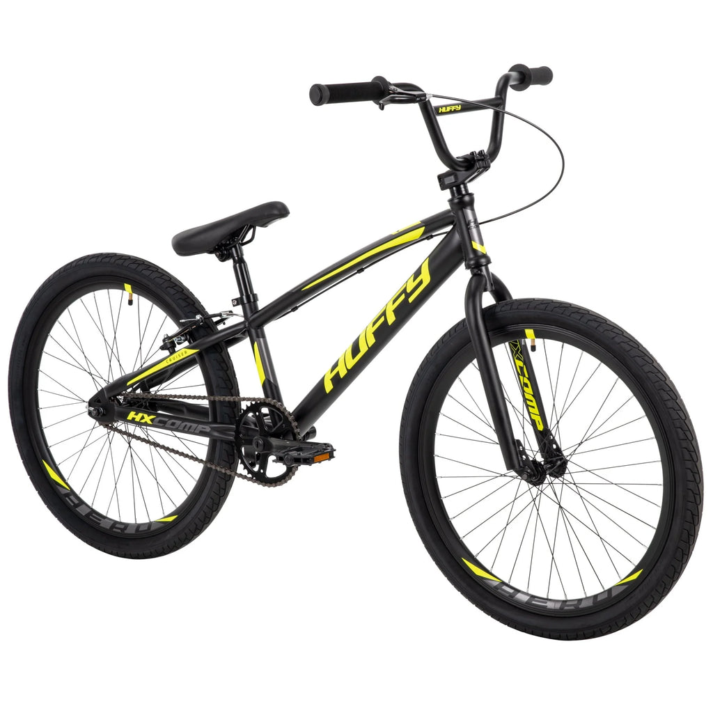 Vélo BMX HX Cruiser 24 pouces pour garçons, noir/jaune