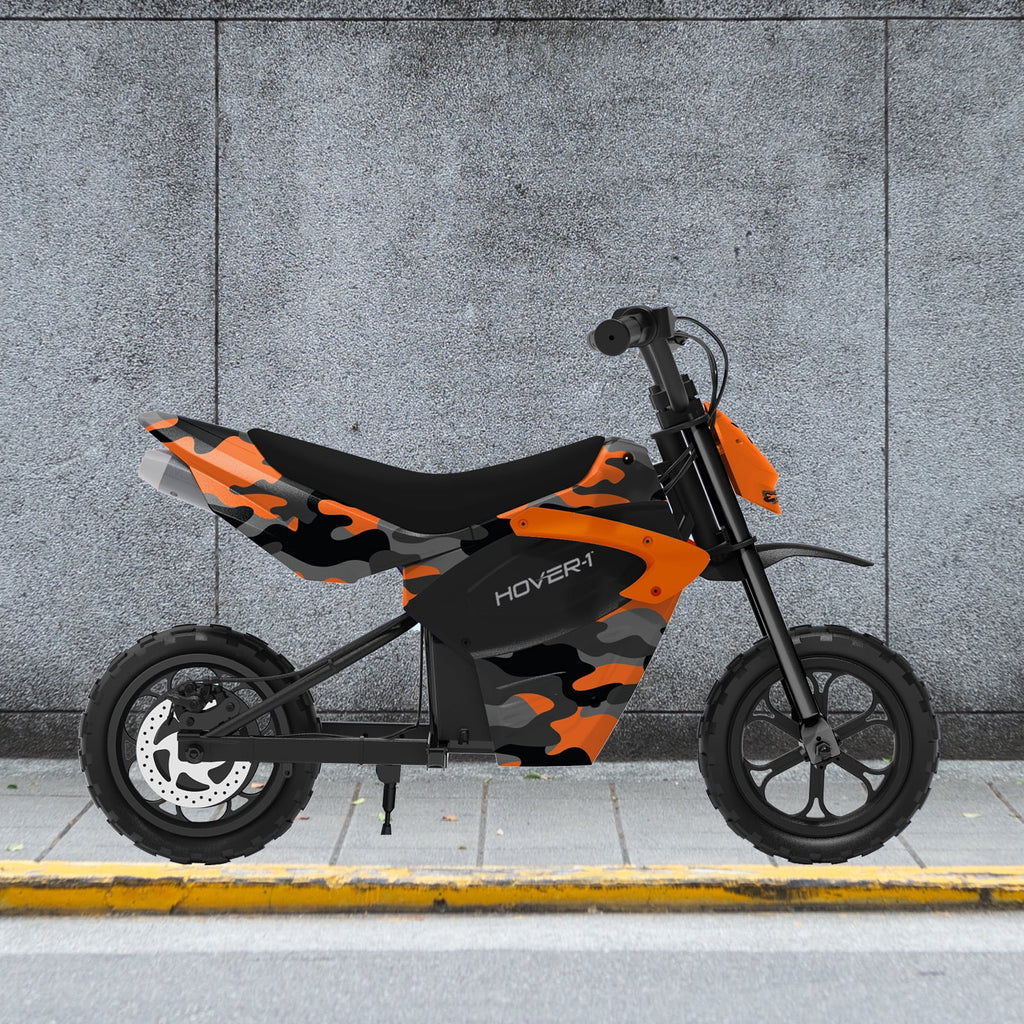 Hover-1 My First Dirt Bike for Kids - 300W Motor, 9MPH Max Speed, 9 Mile Range, 12 Off-Road Tires, 120LB Max Weight, Twist Grip Throttle & Rear Disc Brake Electric Dirt Bike for Kids Ages 5+ Years