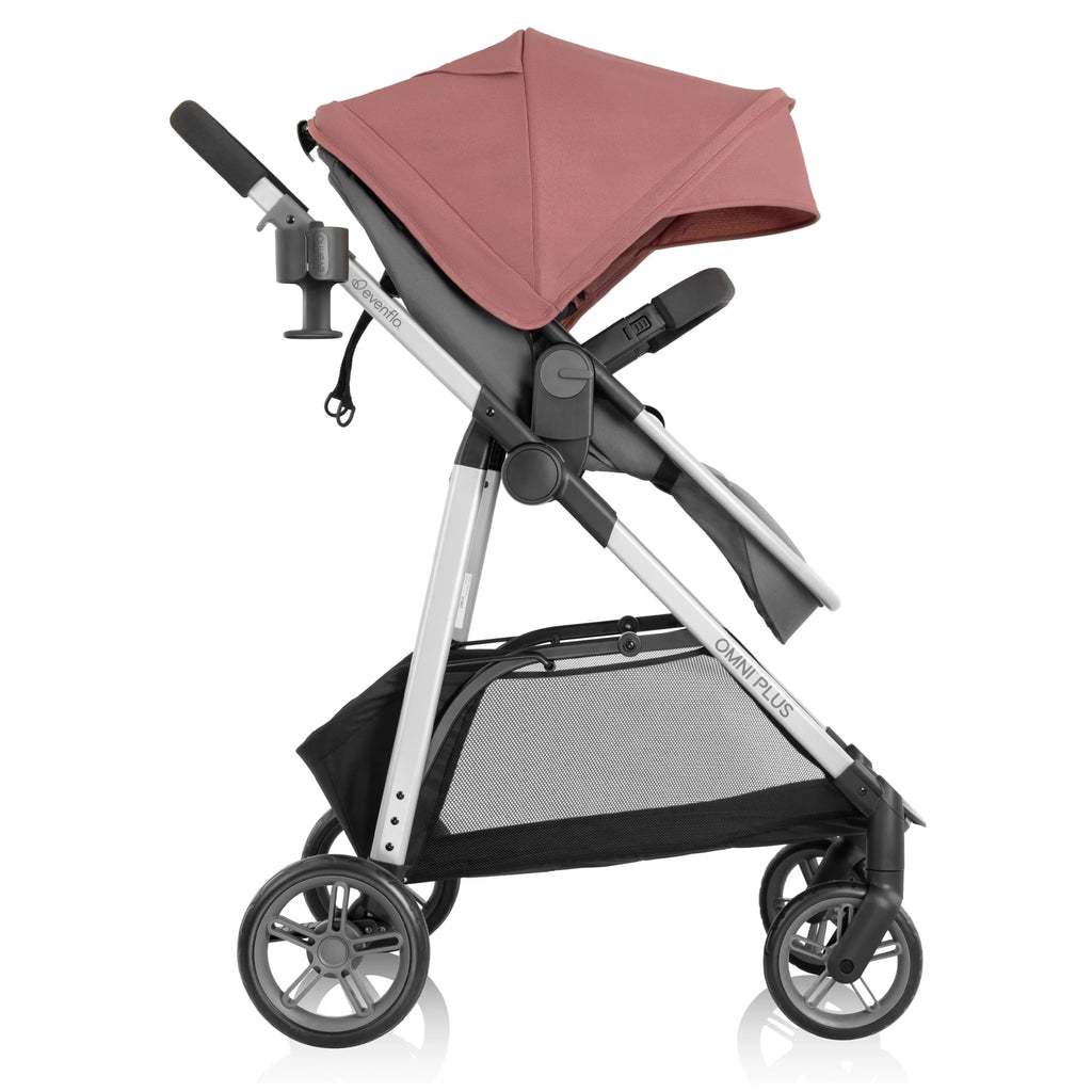 Système de voyage modulaire Evenflo Omni Plus avec siège auto pour bébé LiteMax Sport, gris Mylar, unisexe
