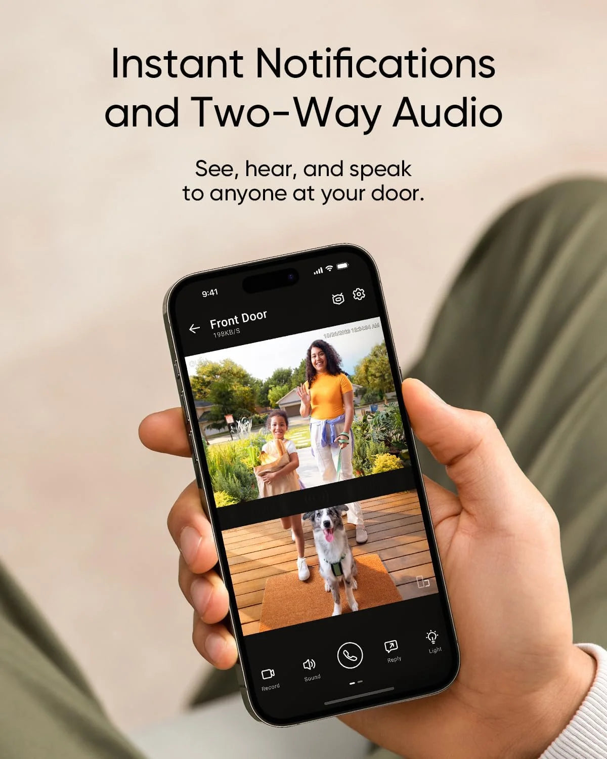 Sonnette vidéo eufy Security E340, double caméra avec surveillance des livraisons, caméra 2K