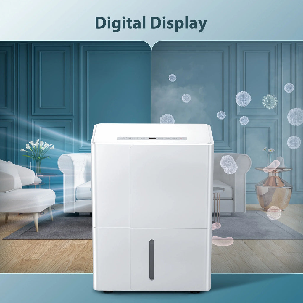Déshumidificateur KISSAIR de 15 pintes, couverture maximale de 3 000 pi², 3 modes de fonctionnement, minuterie de 24 h, sous-sol/salle de bain/lancerie