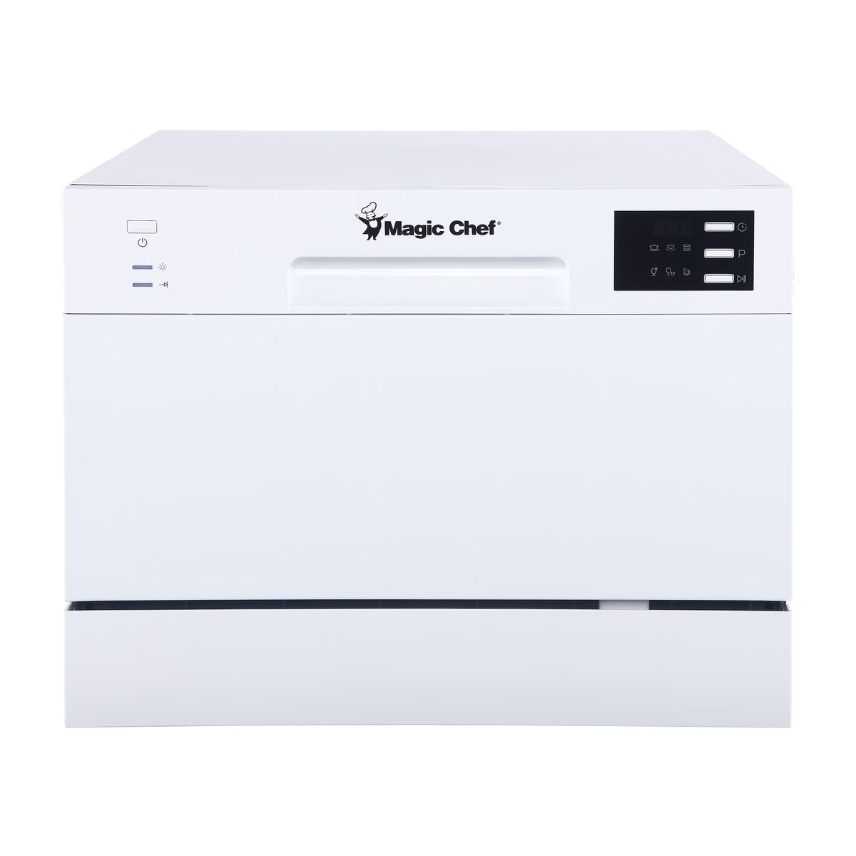 Lave-vaisselle de comptoir Magic Chef Energy Star pour 6 couverts (modèle MCSCD6W5)  S’installe sous les armoires grâce à sa hauteur de 17,2 po