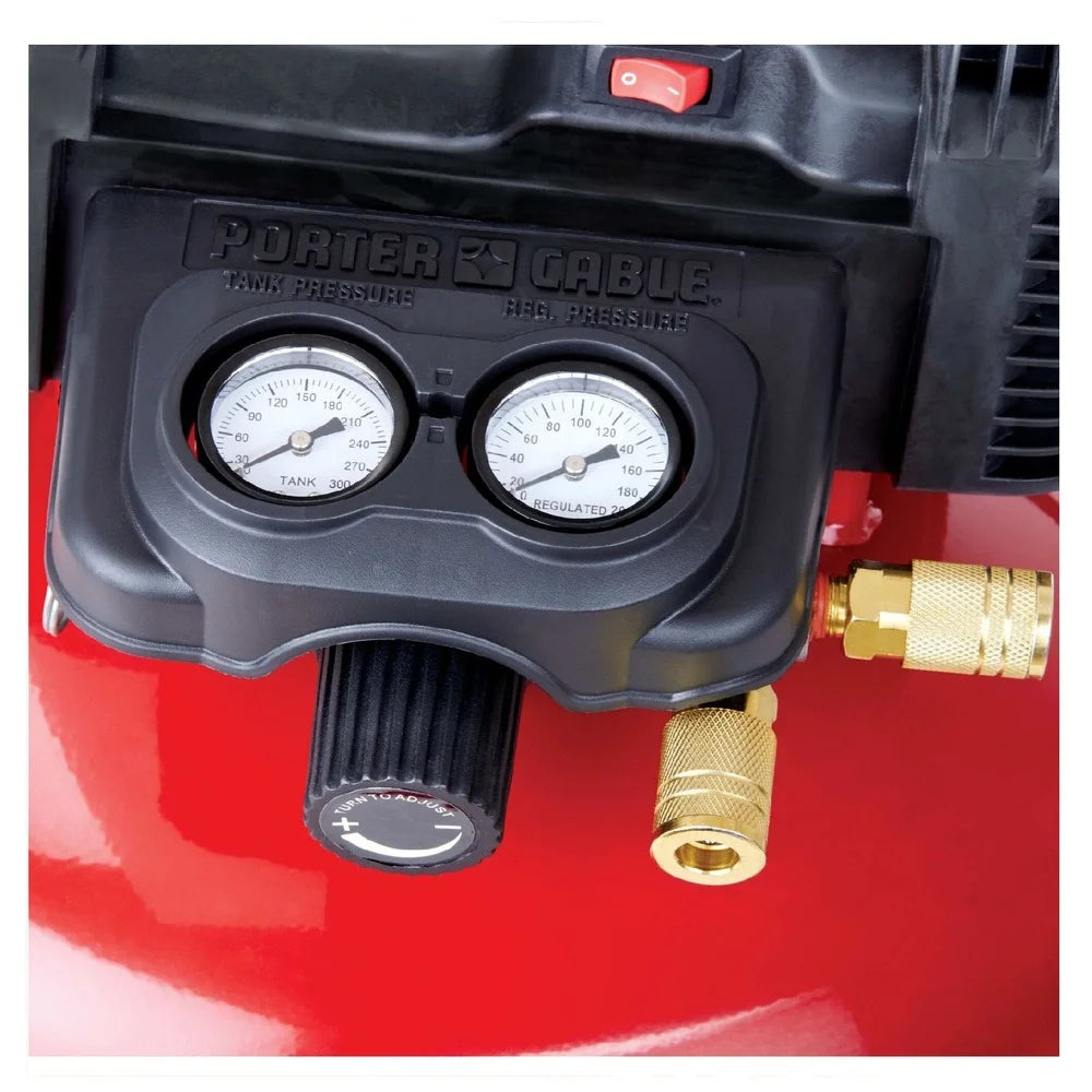 Compresseur d’air sans huile à cuve plate Porter-Cable C2002-ECOM de 0,8 ch, 6 gal