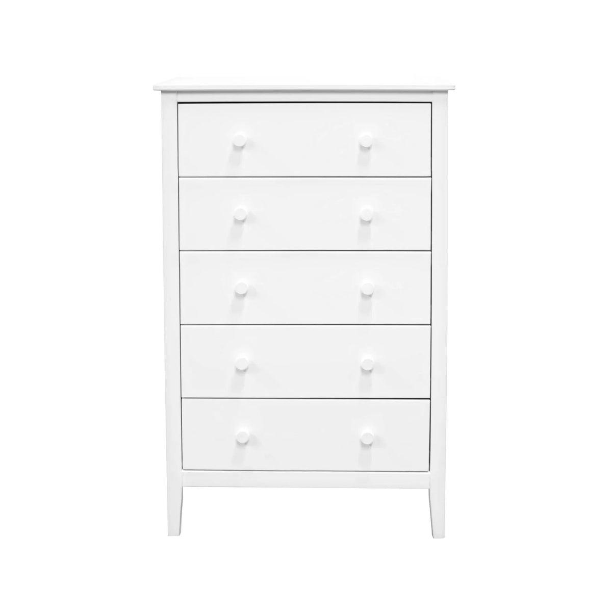 Commode Adeptus Easy Pieces en bois massif à 4 tiroirs - Blanc