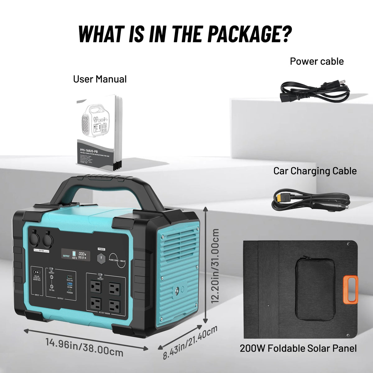 Station d’énergie portable Mondawe 1 000 W, générateur solaire 1 024 Wh avec prise CA pour la maison, le camping et les urgences