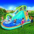 Toboggan aquatique gonflable Banzai - Grande piscine pour enfants (4,27 m de long par 2,44 m de haut) avec jet d'eau et mur d'eau intégrés - Jeu d'extérieur estival ultra résistant